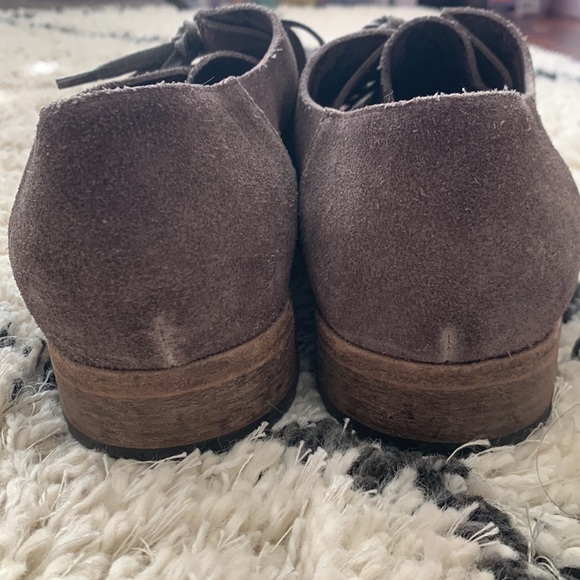 John Varvatos Gray Suede Oxford shoes